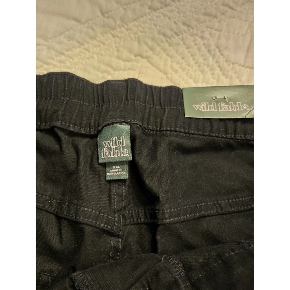 Womens XXL High Rise Cargo Utility Pants Black Medium WILD FABLE NWT 32" Inseam - Picture 7 of 9
